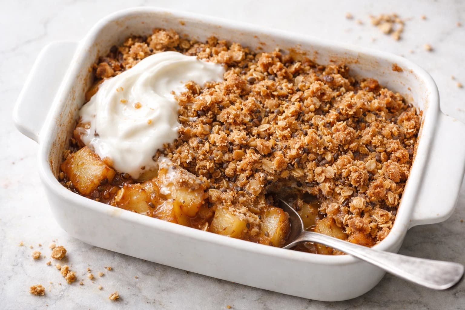 Gezonde appel crumble