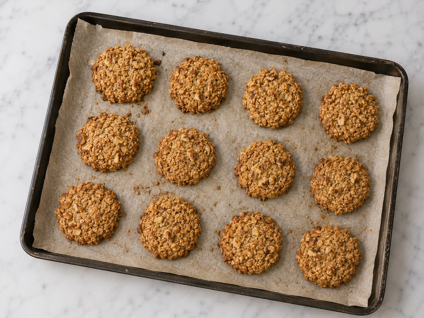 Sugar-Free Banana Oat Cookies (4 ingredients)
