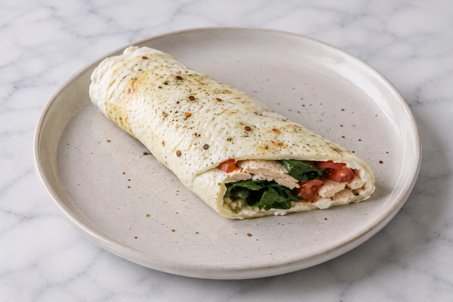 Eiwitwrap met Kip en Spinazie