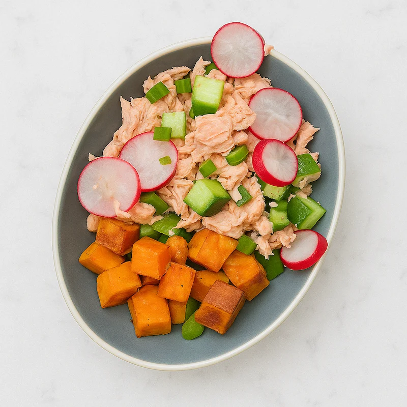 Zalm & Zoete aardappel Bowl